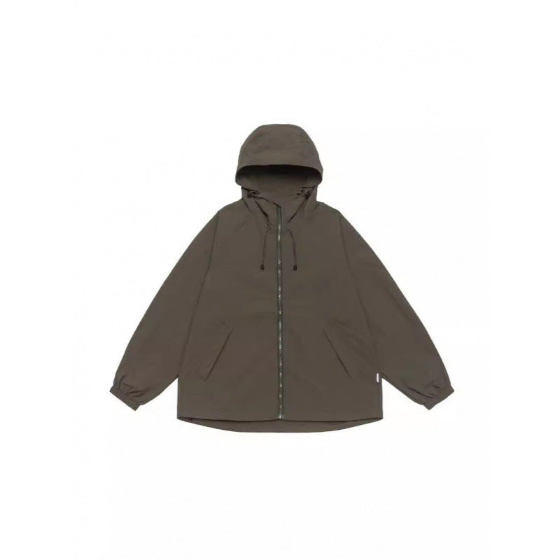 Unisex Weitgeschnittene Kapuzenjacke im Parka‑Style mit verlängertem Rückenteil und Tunnelzug Drune