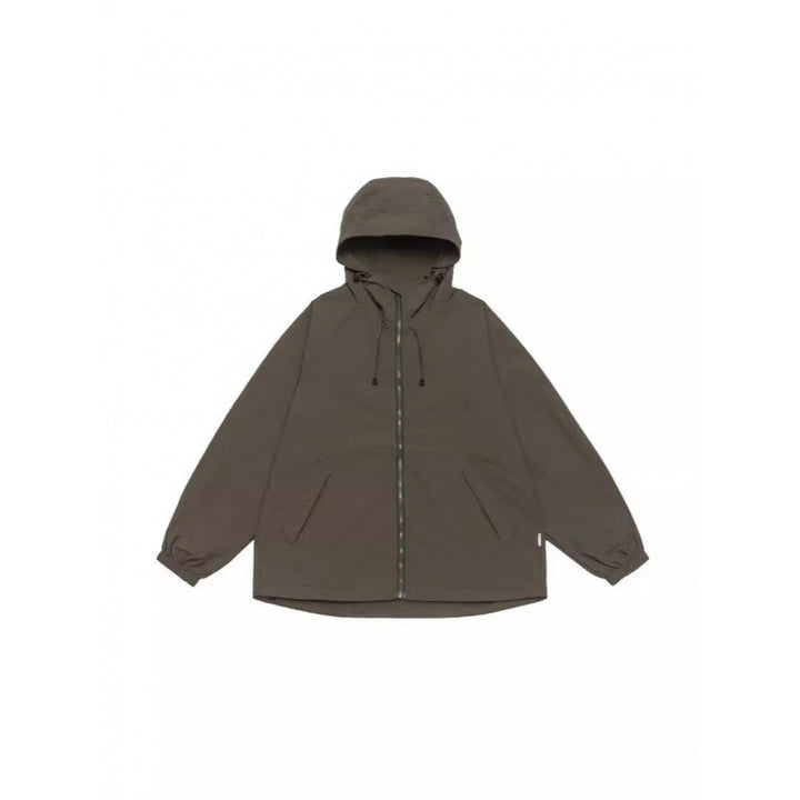 Unisex Weitgeschnittene Kapuzenjacke im Parka‑Style mit verlängertem Rückenteil und Tunnelzug Drune