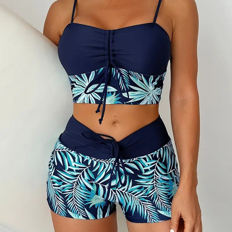 Damen Sportliches Bikini-Top mit Shorts Drune