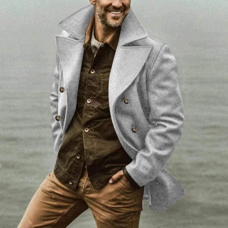 Herren Wollmantel mit Elegantem Schnitt & Peacoat-Design | Drune