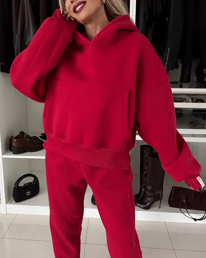 Drune | Run Kapuzenpullover und Cropped Hose Zwei Teile Satz