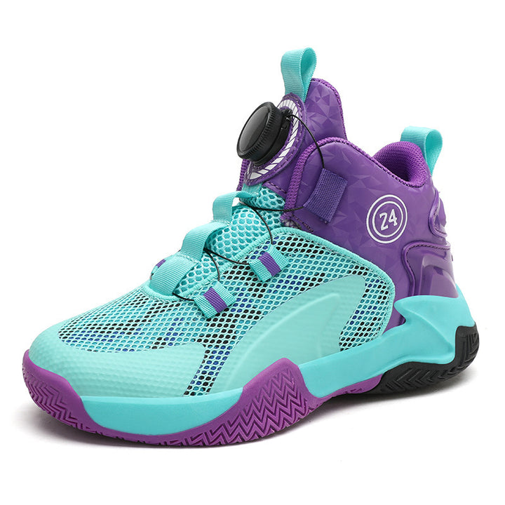 Unisex atmungsaktive Basket-Performance-Sneaker mit Drehverschluss, verstärkter Ferse und griffiger Profillaufsohle Drune