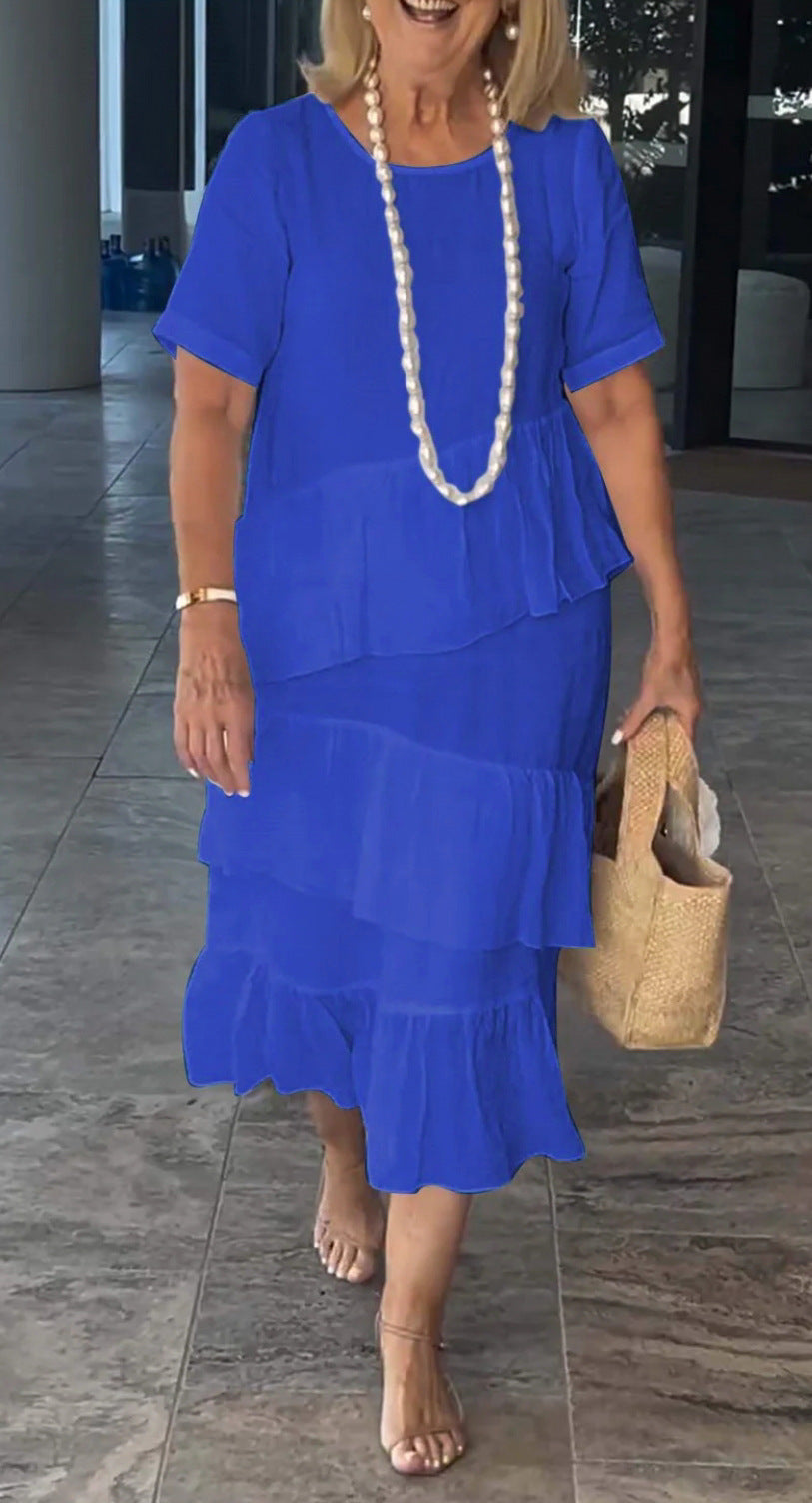 Damen sommerliches Freizeitkleid mit schwingendem Saum Drune