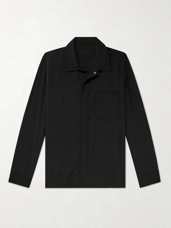 Damen modische Langarm-Hemdjacke mit Tasche Drune