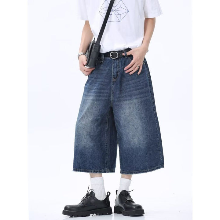 Herren Weite Jeansshorts im lässigen Stil mit hochwertiger Denim-Qualität Drune