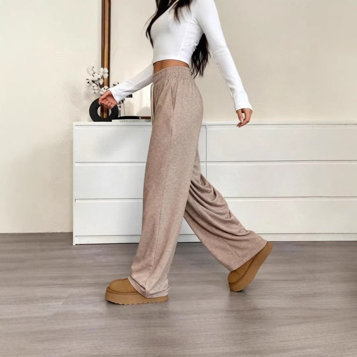 Damen Bequeme Freizeithose mit elastischem Bund Drune