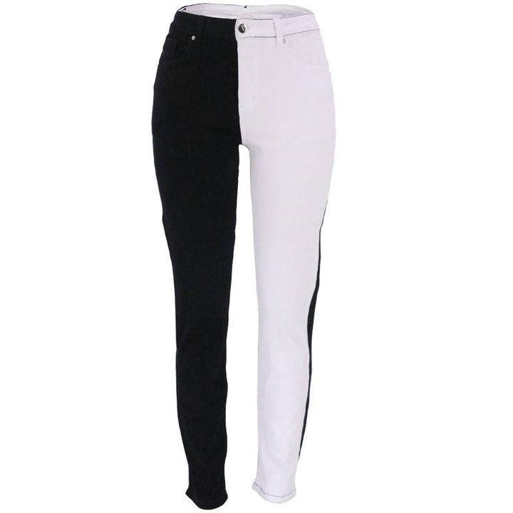 Drune | Damen Zwei Farbige Symmetrische Farbblockierte Denim Jeans