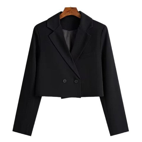 Damen modische cropped Blazerjacke Drune