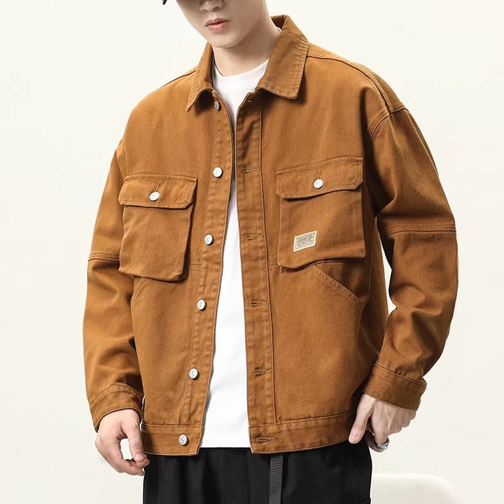 Herren Lässige Utility Jacke mit praktischen Taschen Drune