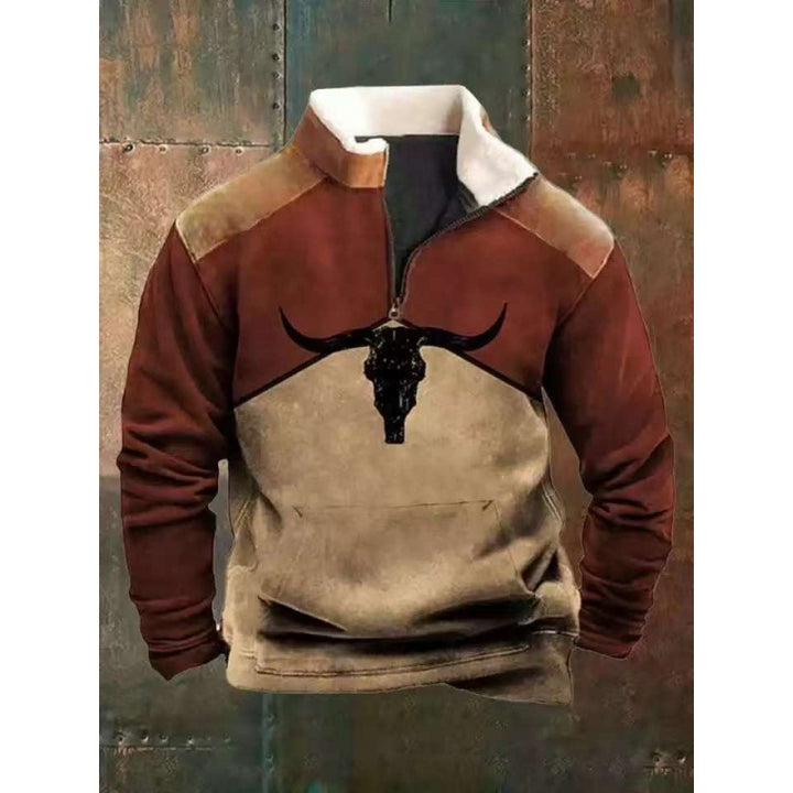 Herren Modischer Hoodie mit Kapuze und maritimem Druck Drune