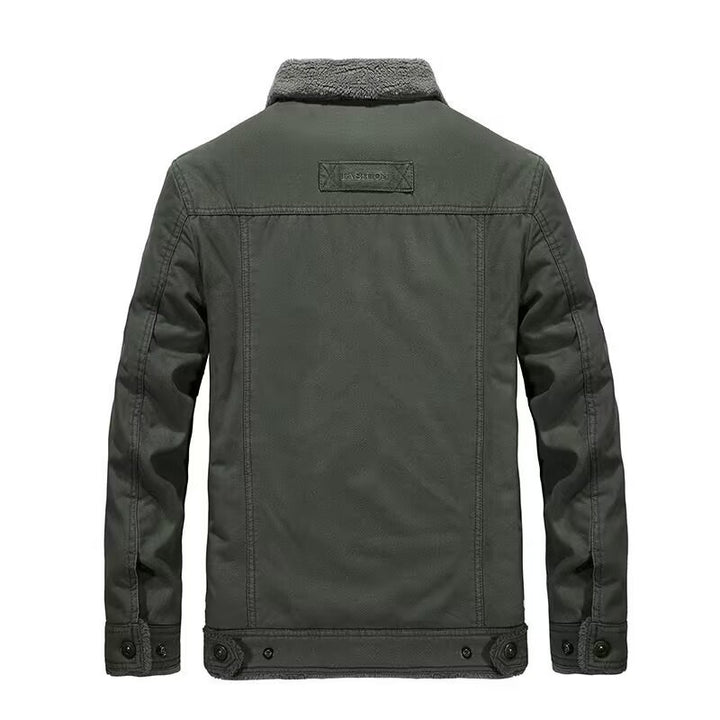 Herren wattierte Sherpa-Canvas Feldjacke mit Teddyfutter und Thermoisolierung Drune