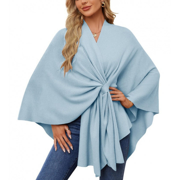 Damen modischer Wickelmantel mit trendigem Design Drune