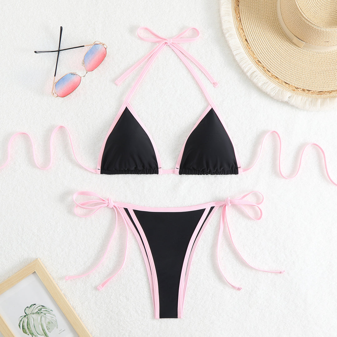 Damen Triangel-Bikini mit verspielten Schleifen Drune