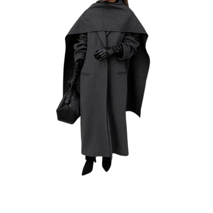 Damen eleganter Umhangmantel mit doppelt gefüttertem Design Drune