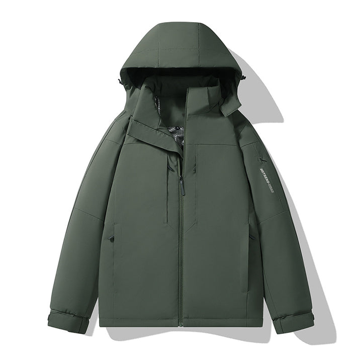 Herren Isolierte Kapuzen-Thermojacke im technischen Outdoorstil Drune