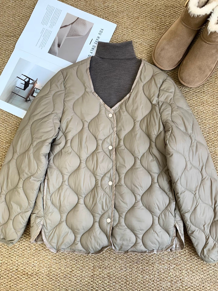 Damen Bequeme Steppjacke Drune