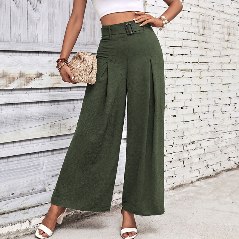 Damen Weitgeschnittene Hose mit Taillenkordel Drune