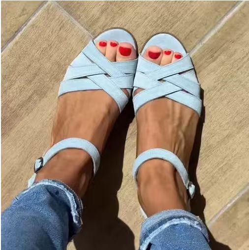 Damen modische Komfort-Sandalen mit verstellbaren Riemen Drune