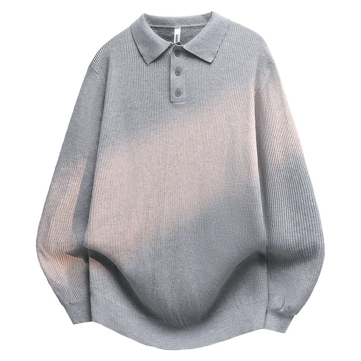 Herren Modisches Strickoberteil mit Knopfleiste Drune