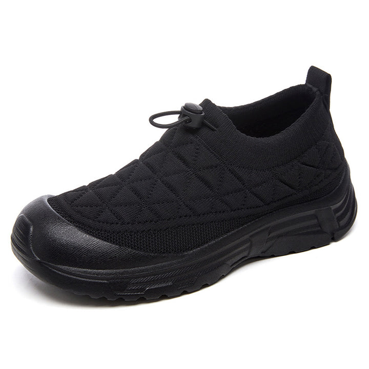 Damen nan gesteppter Slip-On Winterhalbschuh mit Quick-Lock Kordelzug, elastischem Schaft und rutschfester Profillaufsohle Drune