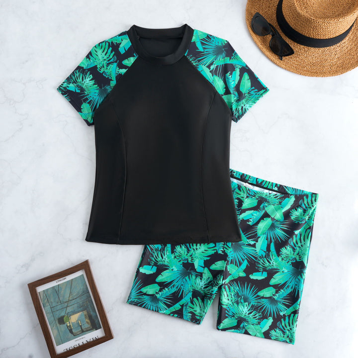 Damen Sportlicher Rashguard mit Shorts Drune