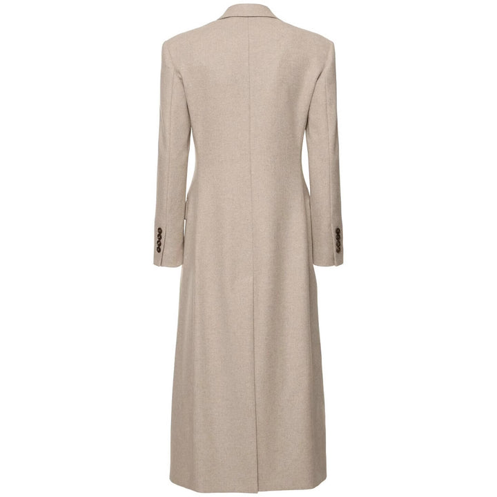 Damen Taillierter Longline Wollmixmantel mit schlanker Silhouette und Einreihiger Knopfleiste Drune