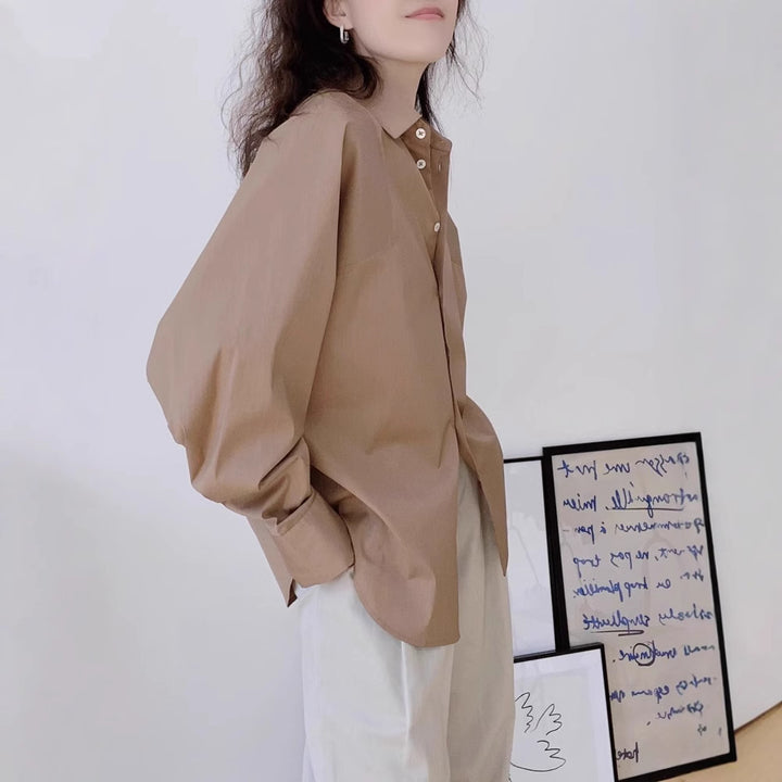 Damen Elegante und lässige Oversized Hemdbluse Drune