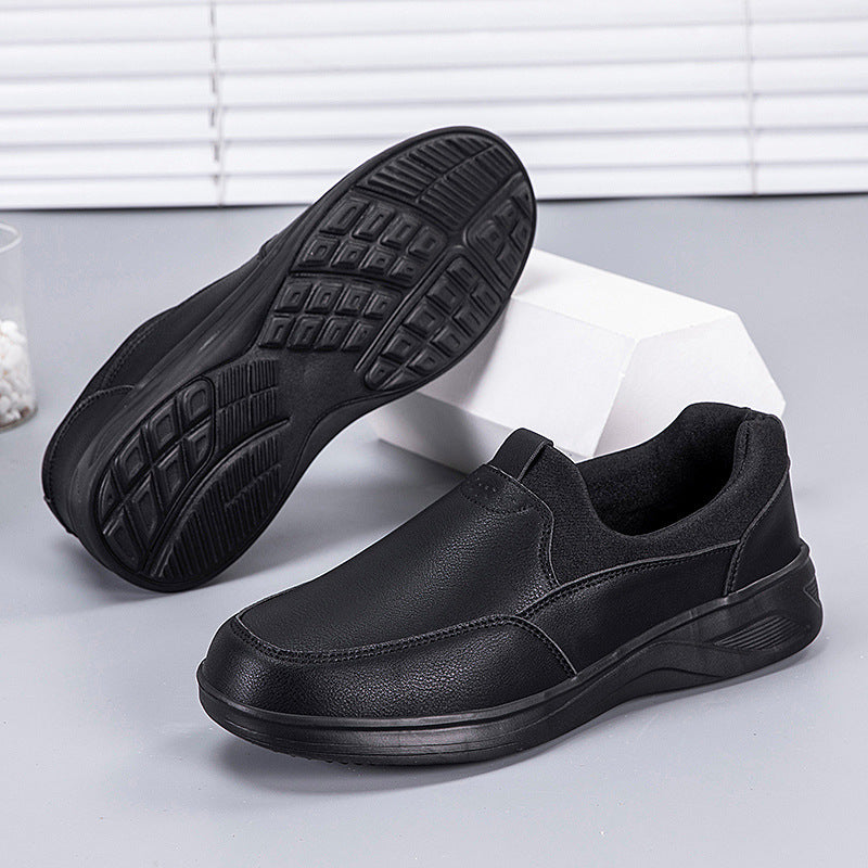 Damen Bequeme Leder Slip-On Sneakers Drune