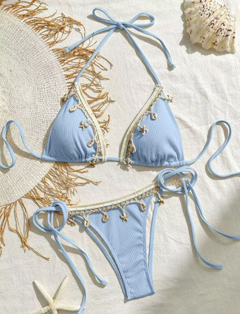 Damen Triangel-Bikini mit raffinierten Schmuckdetails Drune
