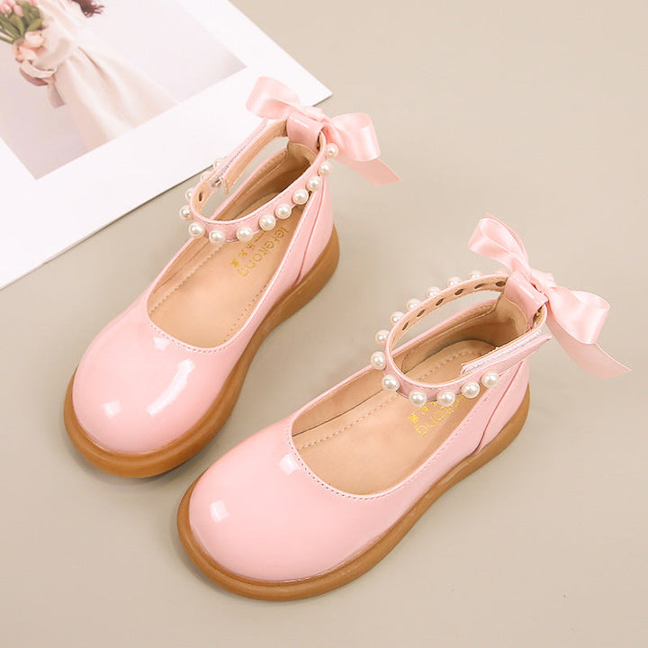 Mädchen Ballerina Schuhe mit Perlen- und Schleifendetail Drune