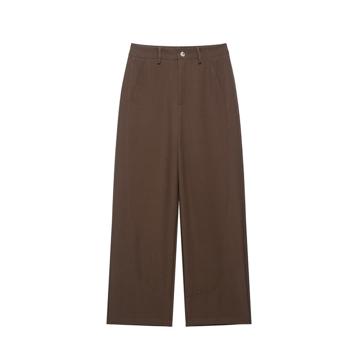 Damen Zweiteiliges Set aus asymmetrischer Rollkragenbluse und weiter Culottehose Drune