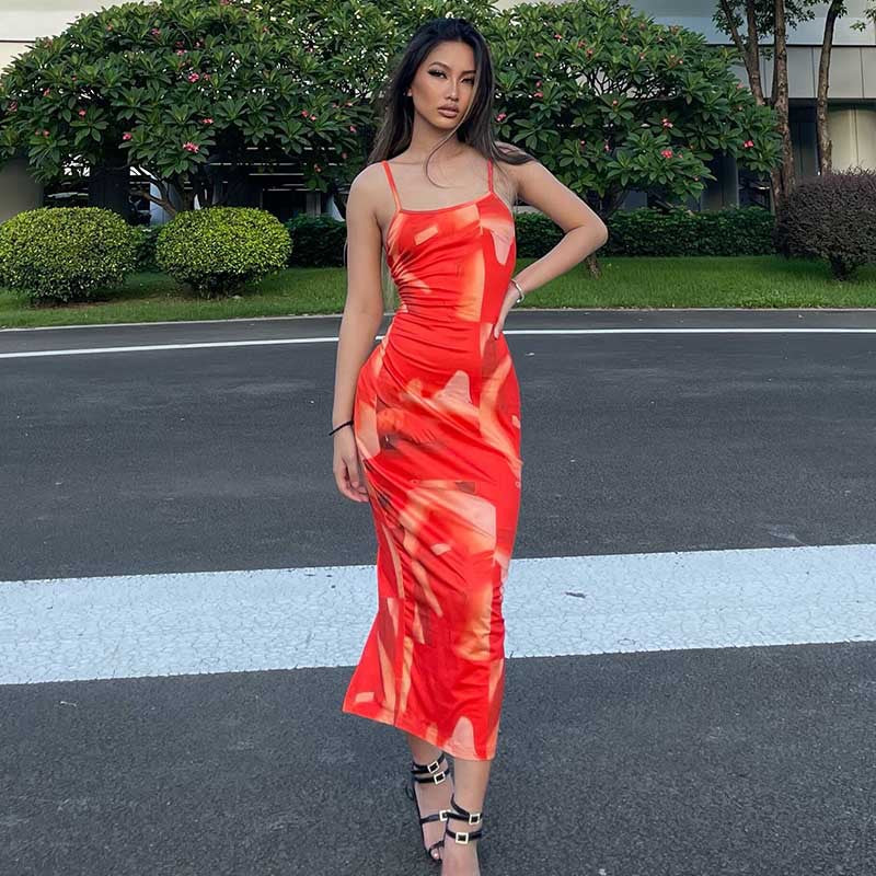 Damen figurbetontes Minikleid mit kreativem Grafikdruck Drune