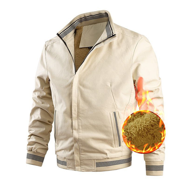 Herren Freizeit-Bomberjacke mit Thermofutter und gerippten Kontrastbündchen Drune