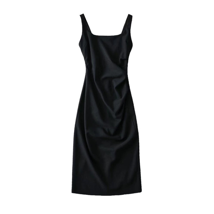 Damen figurbetontes Midi-Kleid mit elegantem Rüschendetail Drune