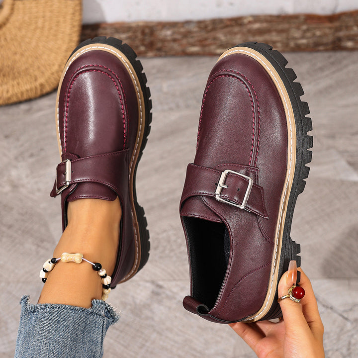 Damen Bequeme und stilvolle Slip-Ons mit Schnallen-Detail Drune