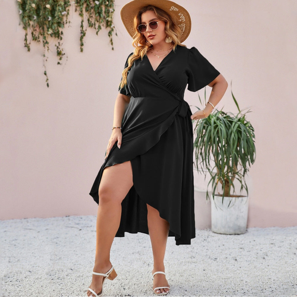 Damen Wickelmaxikleid mit eleganter Drapierung und since Silhouette Drune