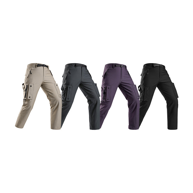 Herren Slim‑Tapered Cargo‑Hose mit Zipper‑Taschen, D‑Ring und Komfortbund Drune