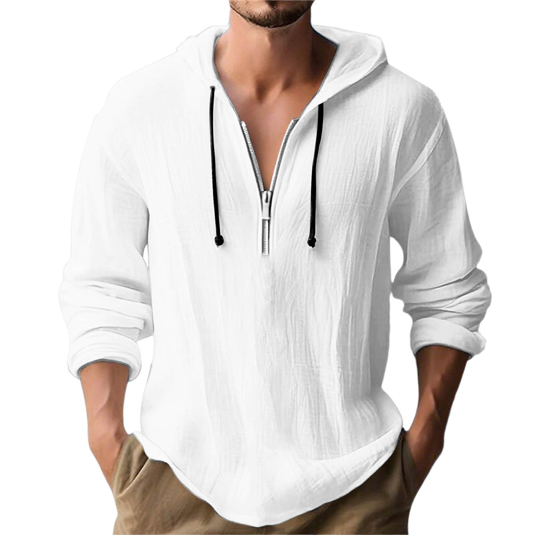 Herren lässiger Kapuzenpullover mit Reißverschluss Drune