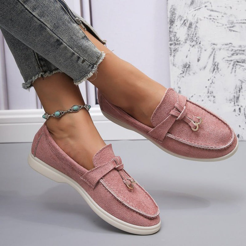 Damen nan bequeme Slip-On Loafer mit dekorativem Quastenbesatz und ergonomischer Gummisohle Drune