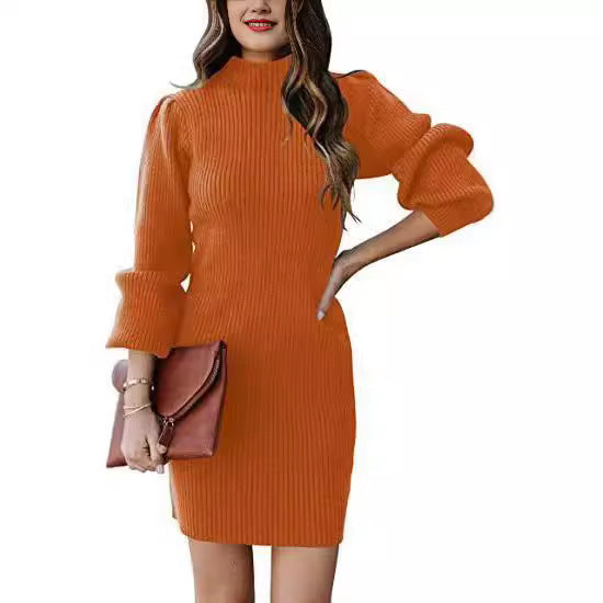 Damen Strickkleid im modernen Rippdesign Drune