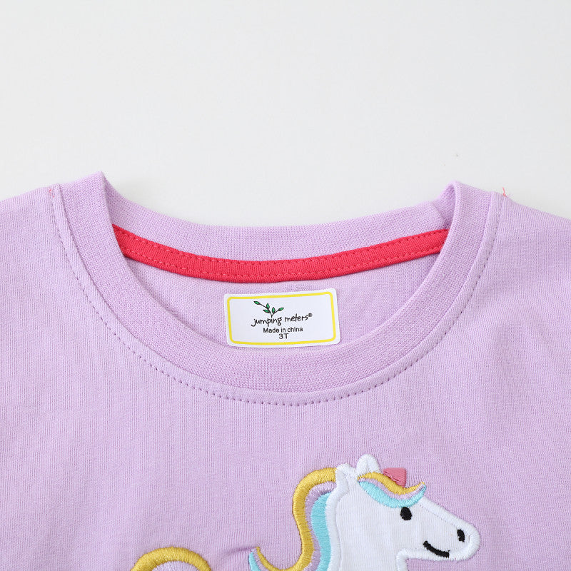 Mädchen Tüllkleid mit feiner Einhorn-Stickerei Drune