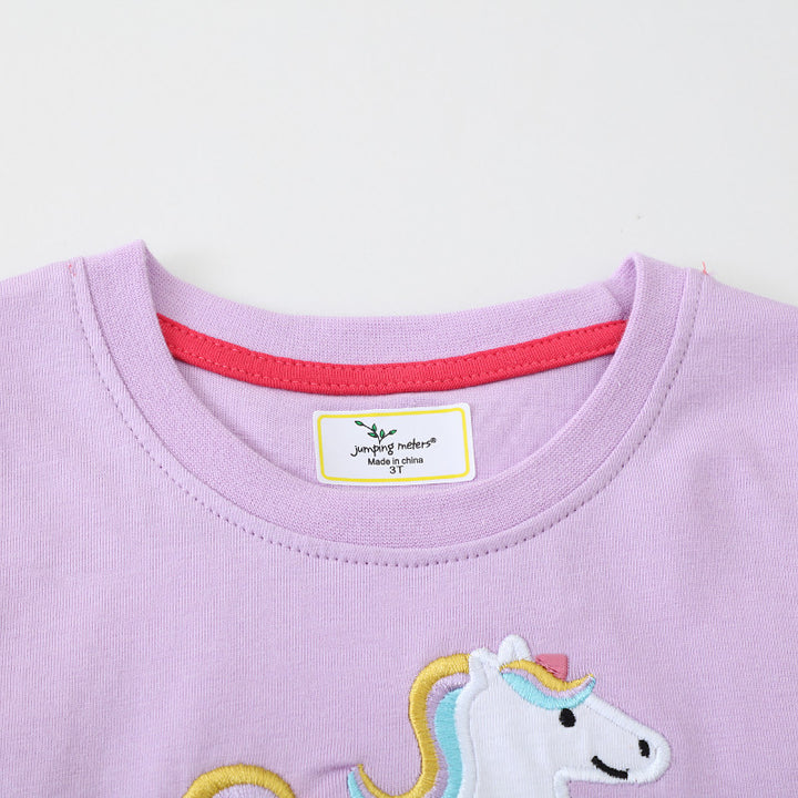 Mädchen Tüllkleid mit feiner Einhorn-Stickerei Drune