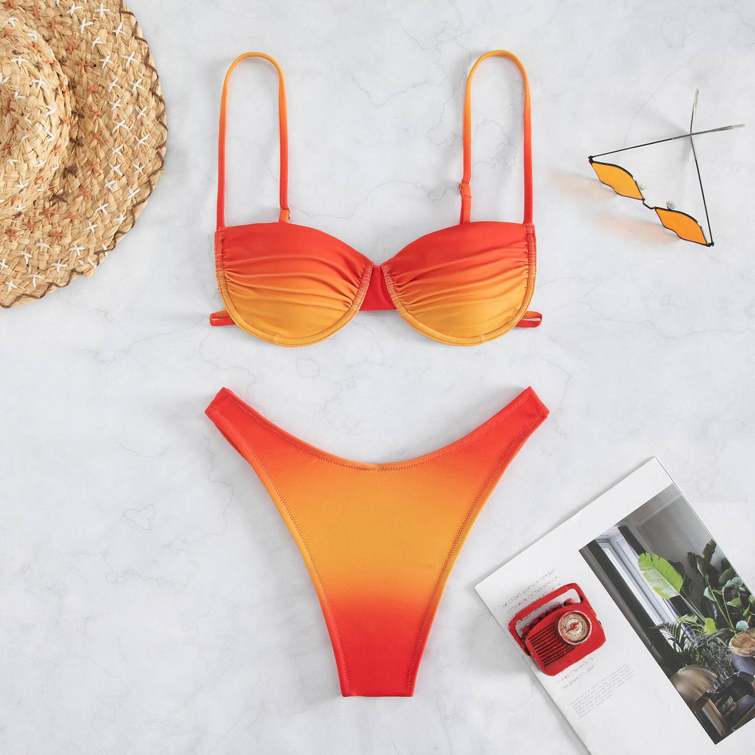Damen Bikini-Set mit gepaddetem Oberteil und figurschmeichelndem Schnitt Drune