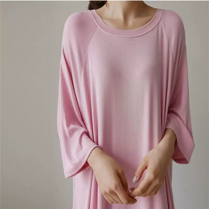 Damen Weiches Oversize-Tunikakleid aus Viskose‑Jersey mit Raglanärmeln Drune