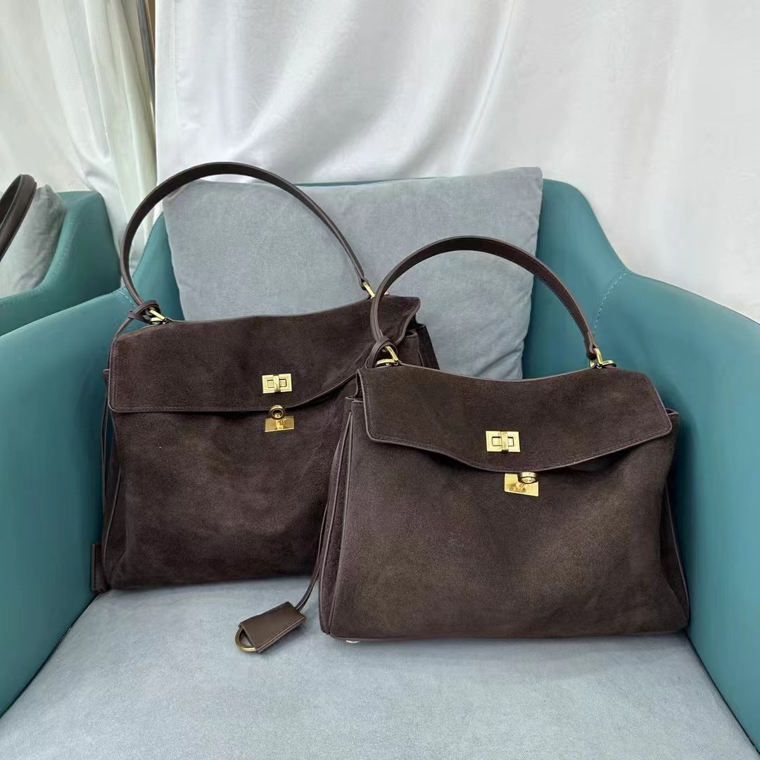 Damen Luxus Wildleder Handtasche Drune