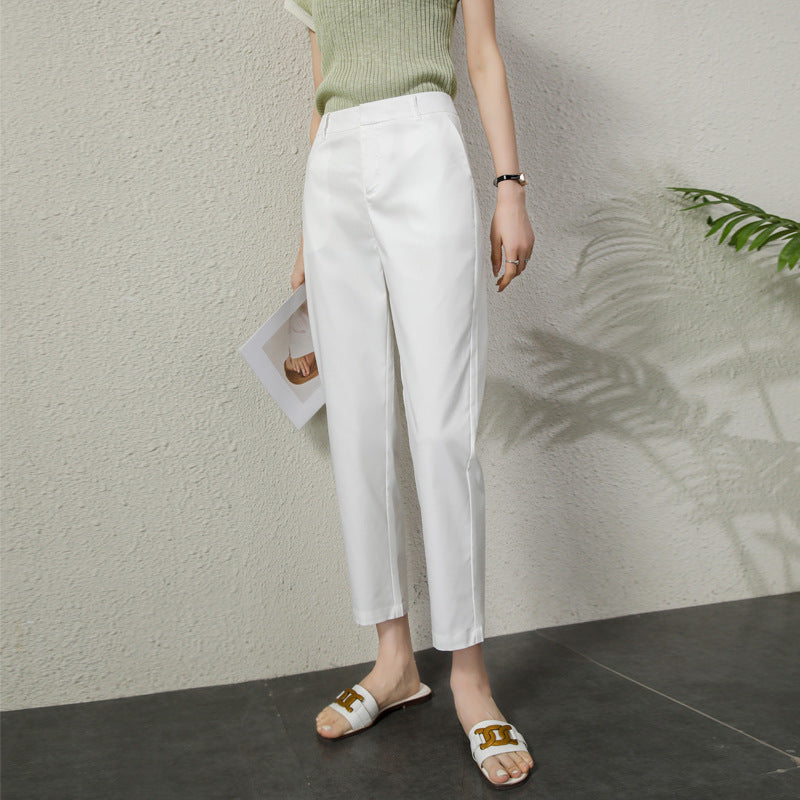 Damen elegante Chino Stoffhose