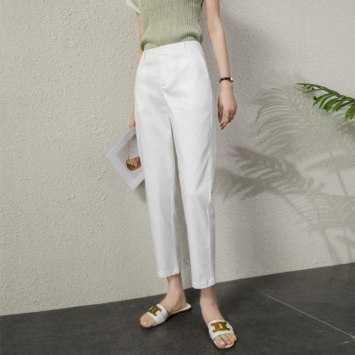 Damen elegante Chino Stoffhose