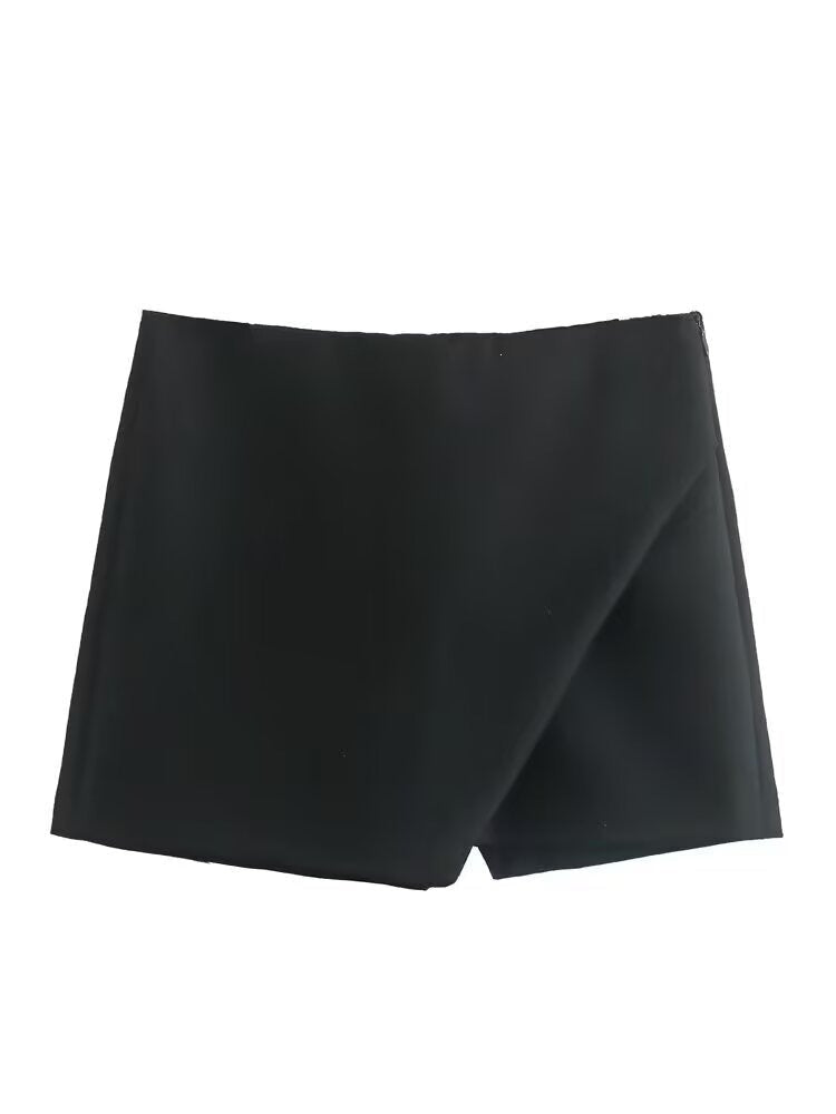 Damen modische Wickel-Shorts aus hochwertigem, elastischem Material Drune