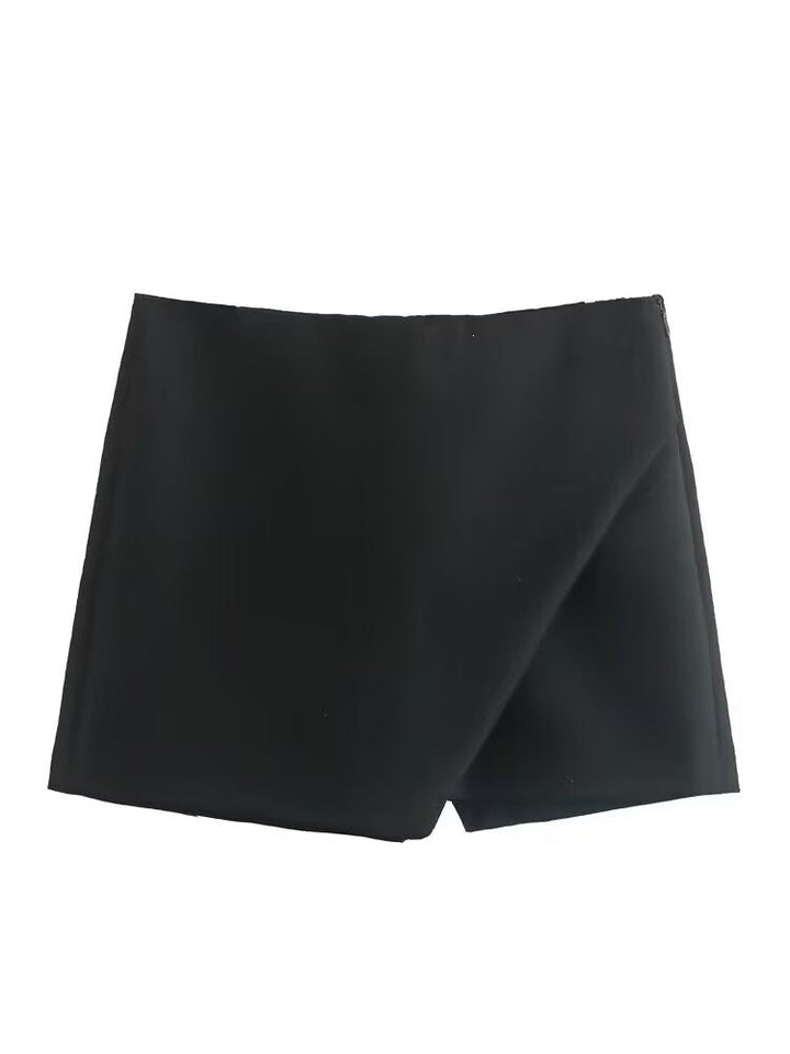 Damen modische Wickel-Shorts aus hochwertigem, elastischem Material Drune