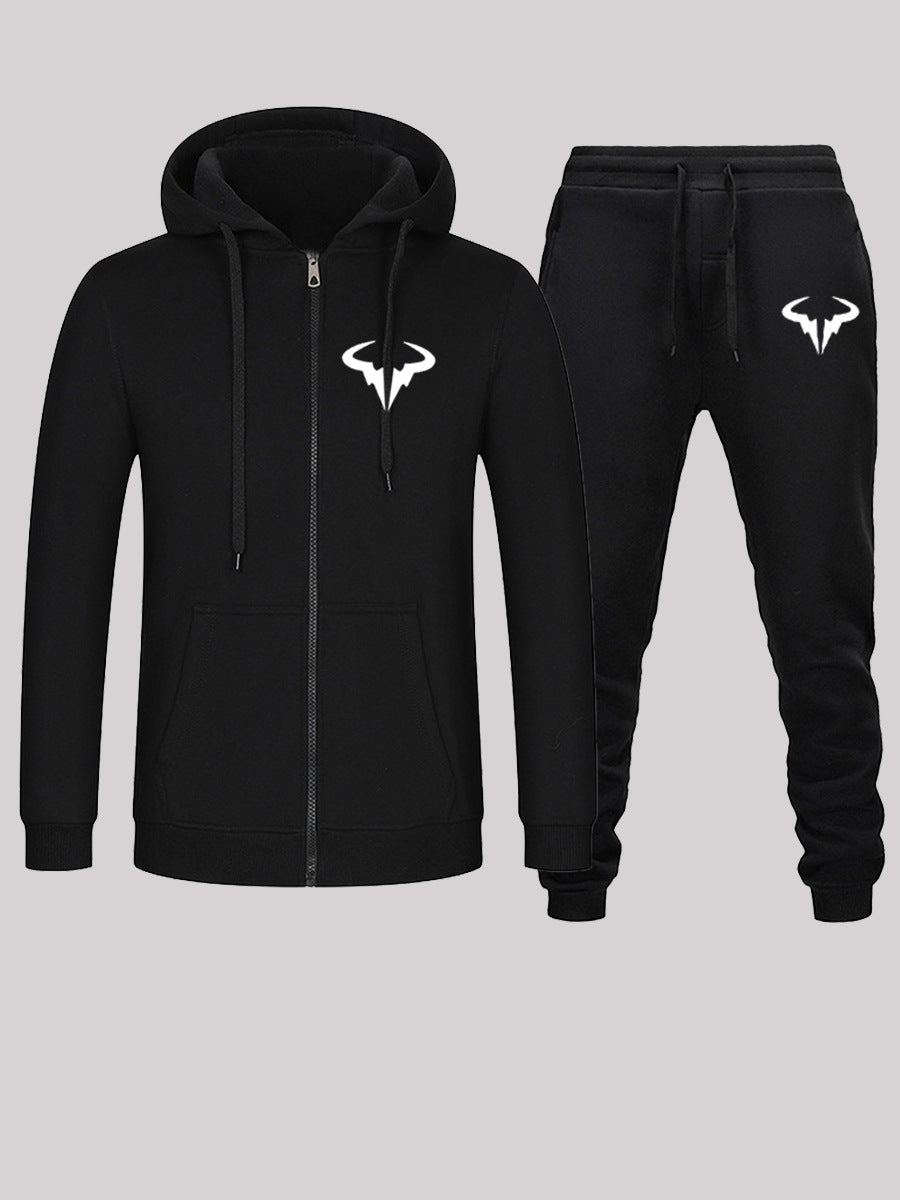Herren Sportlicher Kapuzenpullover mit passendem Jogginghosen-Set Drune